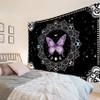 LB Butterfly Mandala Wall Tapestry Purple Butterfly Black and White Mandala Bohemian Tapestry Wall Hanging Star Moon Phase Aesthetic Wall Art Decor for Bedroom Living Room Decor Home Decor 60Wx40L Inches view 4