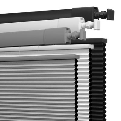Boolegon No Drill No Tools Cellular Shades Top Down Bottom Up Honeycomb Blinds Blackout Cordless Window Blinds Easy to Install Cellular Shade for Windows,Blackout-Light Gray,Custom Size