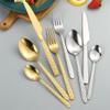 Silverware Set for 8, 32 Piece Fried Dough Twists Pattern Food Grade Stainless SteelFlatware Utensils Cutlery Set Including Steak Knife Fork and Spoon, Gift Package for Wedding Housewarming view 2