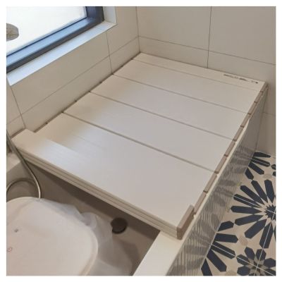 Bathtub Tray Bathtub Cover, Folding Heat-Resistant Polypropylene Dust-Proof Cover Bathtub Tray Shutter Bath Lid, Insulation Board for Most Bathtubs, 1cm Thickness Multifunctional (Color : White, Siz