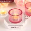 Lanttu Pink Tealight Candle Holder Set of 12, Small Votive Candle Holders for Table Centerpiece,Glass Tea Light Candles Holder for Party&Home,Wedding Decor(2''Dia*1.4''H) view 4