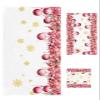 3-Piece Towel Set - Bath Towels Hand Towels Wash Cloths, Absorbent and Drying Christmas Poinsettia Towel Set for Kitchen/Bathroom/Gym/Swimming Pool view 1