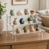 Acrylic Display Risers, 3 Tier Perfume Organizer,Clear Cupcake Stand Holder view 4