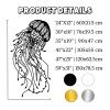 Jellyfish Metal Wall Art, Marine Life Metal Wall Art, Ocean Metal Wall Art, Jellyfish Art Work, Metal Wall Art Home Decor, Black Metal Wall Decor, Metal Wall Art for Living Room (Black, 59"x31" | 150x78.5 cm) view 4