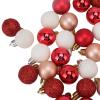 BORDSTRACT A Set of 49 Red Shatterproof Ornaments, Mini Ornaments Suitable for Hanging in The Tree Family Parties, Garden Dinners, Birthday Parties, Dances(01) view 2