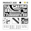 Modern Geometric Metal Wall Art, Vertical Wall Art, Geometric Wall Hanging, Abstract Metal Wall Art, Metal Wall Decor, Modern Hanging Wall Sculpture over bed, Living room wall decoration (White, 24 x 12 inch / 60 x 30 cm) view 4