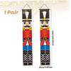 Nutcracker Christmas Decorations 1 Pair 5.9ft. Christmas Banners for Outside Hanging Soldier Model Giant Nutcracker for Front Porch Wall Fireplace Door Party Style 2 view 2