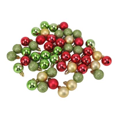 BORDSTRACT A Set of 49 Red Shatterproof Ornaments, Mini Ornaments Suitable for Hanging in The Tree Family Parties, Garden Dinners, Birthday Parties, Dances(02)