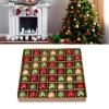 BORDSTRACT A Set of 49 Red Shatterproof Ornaments, Mini Ornaments Suitable for Hanging in The Tree Family Parties, Garden Dinners, Birthday Parties, Dances(02) view 2