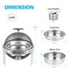 Fashionwu 6.8 QT Round Roll Top Chafing Dish Buffet Set, Round Chafing Dishes for Buffet with Fuel Holders and Pan, Stainless Steel Chafers for Catering for Parties, Events view 3