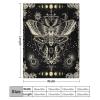 Abstract Moth Florals Flannel Blanket Abstract Gothic Magic Moon Stars Flower Aesthetic Throw Blanket for Kids Girls Teens Bedroom Decor Abstract Magic Florals for Bed Sofa Couch Travel Gift W60"xL80" view 2