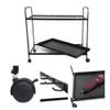 Modern Black Metal Oversized Umbrella Stand Holder Storage Rack with 36-Slot,16 Hooks,4 Wheels and Removable Base Drip Tray (Black) (Black) view 1