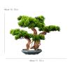 Fake Plants 15 Inches Tall Artificial Pine Bonsai, A New Chinese Ornamental Green Fake Tree Potted Plant, for Entrance Living Room Hotel Decorations Faux Plants Bonsai Tree view 2