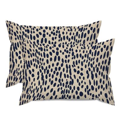 MISSUYSA Antelope Black Animal Print Throw Pillow Case Set of 2 Asian Rectangular Cushion Cover 20x30in Decorative Pillow Home Cotton Linen Exotique Pillowcase for Home Indoor Sofa Couch Decor