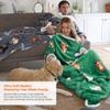 Catalonia Ribbit Sherpa Wearable Blanket with Sleeves Arms, Comfy Sleeved TV Wrap Blanket, Large Snuggly Throw for Women and Men, Christmas view 2