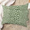 MISSUYSA Green Cheetah Leopard Print Animal Lumbar Support Pillow Case Set of 2 Chinoiserie Throw Pillowcase 16x26in Decorative Pillow Home Cotton Linen Chic Cushion Cases for Sofa Couch Car view 2