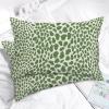 MISSUYSA Green Cheetah Leopard Print Animal Lumbar Support Pillow Case Set of 2 Chinoiserie Throw Pillowcase 16x26in Decorative Pillow Home Cotton Linen Chic Cushion Cases for Sofa Couch Car view 3