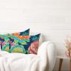 MISSUYSA Navy Pink Chinoiserie Peony Floral Throw Pillowcase Set of 2 Asian Style Rectangular Cushion Cover 20x30in Decorative Pillow Home Cotton Linen Ethnic Accent Pillowcase for Bedroom Sofa Car view 4
