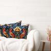 MISSUYSA Asian Throw Pillow Case Red Bird Floral Flower Square Cushion Cover Japanese 20x30in Set of 2 Decorative Pillow Home Cotton Linen Elegant Rectangular Cushion Cover for Couch Bed Bedroom view 4