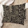 MISSUYSA Black Cheetah Leopard Print Pillow Cover Set of 2 Traditional Oriental Rectangular Throw Pillow Cover 20x30in Decorative Pillow Home Cotton Linen Retro Square Cushion Cover for Sofa Decor view 2