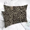 MISSUYSA Black Cheetah Leopard Print Pillow Cover Set of 2 Traditional Oriental Rectangular Throw Pillow Cover 20x30in Decorative Pillow Home Cotton Linen Retro Square Cushion Cover for Sofa Decor view 3