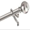 Nickel Brushed Window Curtain Rods 72 to 144 Inch, Adjustable Curtain Rod,Heavy Duty Window Rods,Thicken Sturdy Drapery Rods,Single Telescoping Decorative Curtain Rod for Window view 1