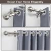 Nickel Brushed Window Curtain Rods 72 to 144 Inch, Adjustable Curtain Rod,Heavy Duty Window Rods,Thicken Sturdy Drapery Rods,Single Telescoping Decorative Curtain Rod for Window view 3