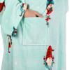 Catalonia Christmas Print Wearable Blanket with Sleeves and Pocket, Cozy Soft Fleece Mink Micro Plush Wrap Throws Blanket Robe for Women and Men view 4