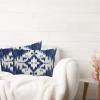 MISSUYSA Blue Grey Ikat Lumbar Pillowcases Set of 2 Chinese Style Throw Pillow Cover 20x30in Decorative Pillow Home Cotton Linen Traditional Square Cushion Cover for Sofa Bed Couch Chair Patio view 4