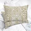 MISSUYSA Beige Cheetah Leopard Print Lumbar Throw Pillow Cover Set of 2 Asian Chinoiserie Throw Pillowcase 20x30in Decorative Pillow Home Cotton Linen Accent Cushion Cover for Couch Sofa Bedroom view 3