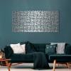 Ayatul Kursi Islamic Metal Wall Art, Islamic Wall Art, Muslim Home Decoration, Ramadan Eid Decoration, Quran Wall Art, Arabic Wall Art, Quran Metal Mark, Muslim Wedding Gift (Silver, 53 x 24 inch / 135 x 62 cm) view 1
