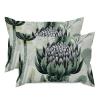 MISSUYSA Chinoiserie Green Floral Throw Pillow Cover Set of 2 Asian Oriental Rectangular Cushion Cover 20x30in Decorative Pillow Home Cotton Linen Chic Square Cushion Cover for Sofa Bedroom Decor view 1