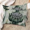 MISSUYSA Chinoiserie Green Floral Throw Pillow Cover Set of 2 Asian Oriental Rectangular Cushion Cover 20x30in Decorative Pillow Home Cotton Linen Chic Square Cushion Cover for Sofa Bedroom Decor view 2