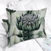 MISSUYSA Chinoiserie Green Floral Throw Pillow Cover Set of 2 Asian Oriental Rectangular Cushion Cover 20x30in Decorative Pillow Home Cotton Linen Chic Square Cushion Cover for Sofa Bedroom Decor view 3