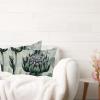 MISSUYSA Chinoiserie Green Floral Throw Pillow Cover Set of 2 Asian Oriental Rectangular Cushion Cover 20x30in Decorative Pillow Home Cotton Linen Chic Square Cushion Cover for Sofa Bedroom Decor view 4