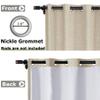 Frelement Grommet Top Drapery Panel Solid Color Linen Curtains Drapes Blackout Curtains with Tiebacks Thermal Insulated Curtains for Living Room Bedroom, 72" W x 84" L, 2 Panels, Sand Beige view 2