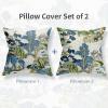 ChangQingArt Chinoiserie Pillow Covers 20x20 Set of 2,Pillow Covers Outdoor Decorative Linen Pillow Covers for Couch Bed Sofa Cushion Farmhouse Pillowcases view 3