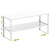 Jojocross Expandable Cabinet Shelf Organizer Storage Spice Rack Shelves for Kitchen Stackable Adjustable Pantry Cupboard Bathroom Countertop Desktop(2Packs/White/Medium) view 1