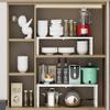 Jojocross Expandable Cabinet Shelf Organizer Storage Spice Rack Shelves for Kitchen Stackable Adjustable Pantry Cupboard Bathroom Countertop Desktop(2Packs/White/Medium) view 4