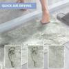 Griclner Non-Slip Bathroom Mat Rugs, Marble Bath Mat, Extra Absorbent Light Grey Bath Mat for Bathroom, Machine Wash Stone Bath Mat, Dry Fast Solid Super Absorbent Bath Mat (3'x38'Light Grey Marble) view 3