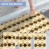 Griclner Non-Slip Bathroom Mat Rugs,Extra Absorbent Brown Diamond Checkerboard Bath Mat for Bathroom, Machine Wash Stone Bath Mat, Dry Fast Solid Super Absorbent Bath Mat (4FTx12FT Checkerboard) view 3