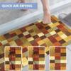 Griclner Non-Slip Bathroom Mat Rugs,Extra Absorbent Red Color Checkerboard Bath Mat for Bathroom, Machine Wash Stone Bath Mat, Dry Fast Solid Super Absorbent Bath Mat (5FTx32FT Checkerboard) view 3