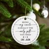 2025 Custom Christmas Ornament for New Uncle, Personalized Being My Uncle is Really The Only Gift You Need Ornament, Uncle Xmas Ceramic Ornament, Keepsake Gift for Uncle, Baby, Decor Tree view 3