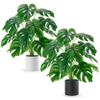 Der Rose 2 Pack 28'' Artificial Plants Indoor Large Fake Potted Plants Faux Monstera Plants Indoor Tall for Home Farmhouse Bedroom Living Room Decor view 1