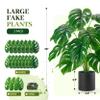 Der Rose 2 Pack 28'' Artificial Plants Indoor Large Fake Potted Plants Faux Monstera Plants Indoor Tall for Home Farmhouse Bedroom Living Room Decor view 2