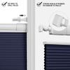 Boolegon No Tools No Drill Shades for Windows,Modern Top Down Bottom Up Cellular Shades,Dark Blueout Cordless Honeycomb Blinds Easy Install Blinds&Shades for Home and Office,Dark Blue,28" W x 64" H view 2