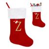 Glodecart Large Initial Stocking Christmas for Family Kids, Embroidered Letter Z Red Velvet Monogrammed Christmas Stocking for Christmas Pendant Home Hanging Ornaments Party Decoration Xmas Stocking view 1