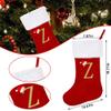 Glodecart Large Initial Stocking Christmas for Family Kids, Embroidered Letter Z Red Velvet Monogrammed Christmas Stocking for Christmas Pendant Home Hanging Ornaments Party Decoration Xmas Stocking view 2