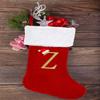 Glodecart Large Initial Stocking Christmas for Family Kids, Embroidered Letter Z Red Velvet Monogrammed Christmas Stocking for Christmas Pendant Home Hanging Ornaments Party Decoration Xmas Stocking view 4