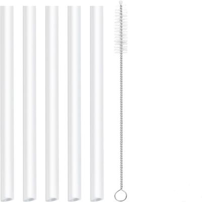 CampTek Replacement Straws Compatible with YETI Rambler 64oz Bottle, Include 5 BPA-FREE Straws,1 Straw Cleaning Brush